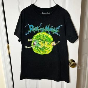 Rick and Morty Men's Black Portal T-Shirt Small Tee Shirt